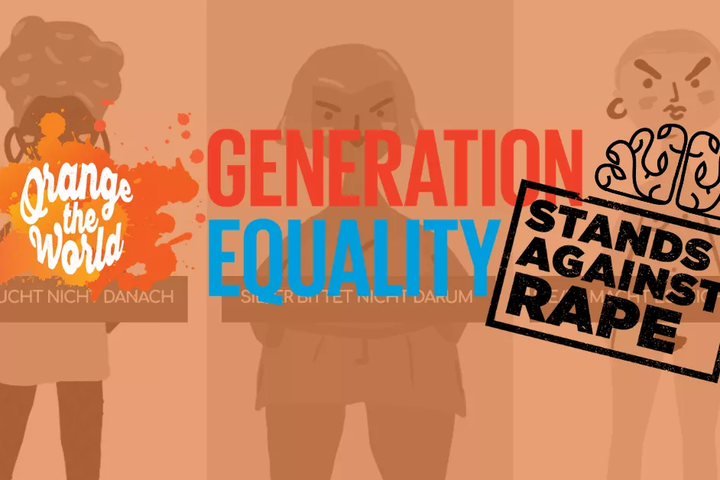 The Knowmad Institut is Painted Orange Against Rape